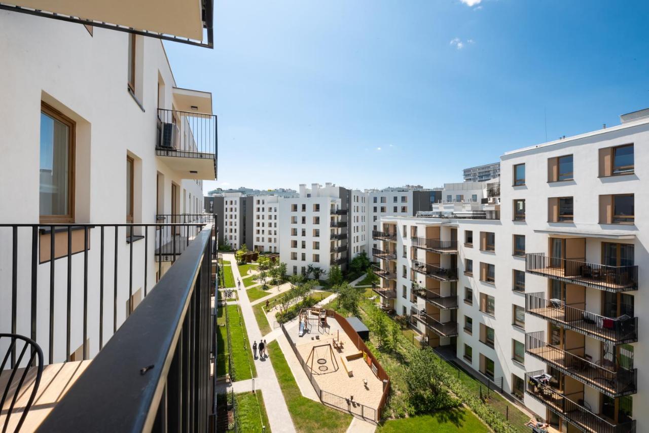 Wola Skwer Happy Apartment Warschau Exterior foto